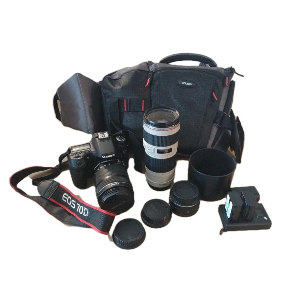 Canon EOS 70D DSLR Camera Bundle – Excellent Condition + Accessories!